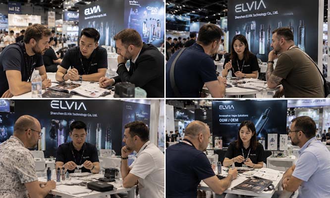 1788410105164047.jpg ELVIA vape team discussing OEM ODM vape solutions with overseas customers at trade exhibition.jpg